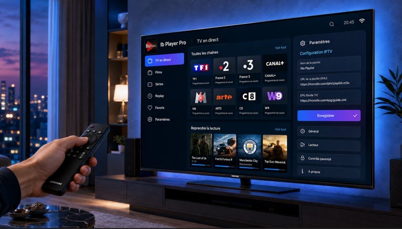 Configurer l’IPTV sur Samsung Smart TV avec IB Player Pro